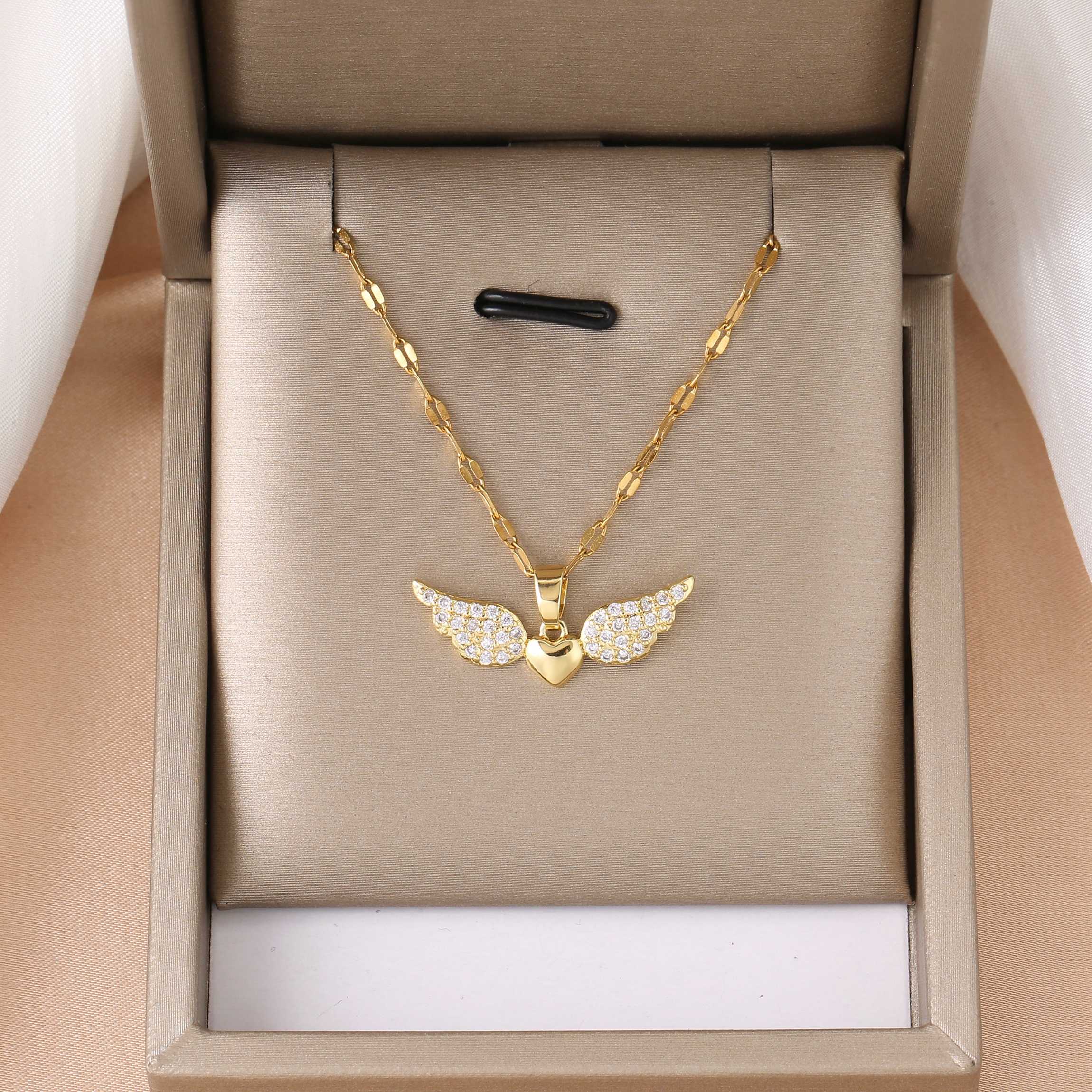 1pc fashion exquisite shiny pendant necklace christmas holiday birthday perfect gift for family friend unisex details 0