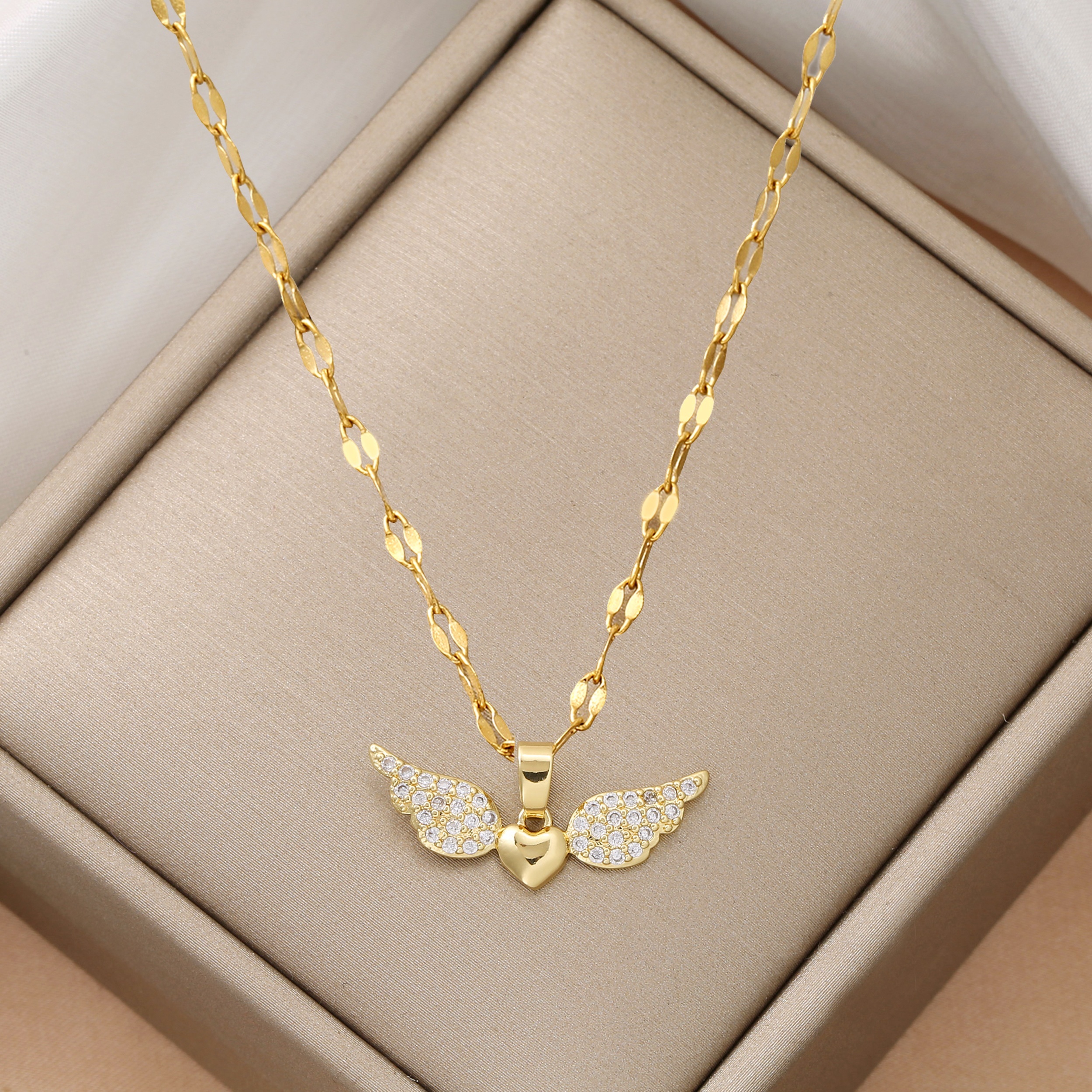 1pc fashion exquisite shiny pendant necklace christmas holiday birthday perfect gift for family friend unisex details 1