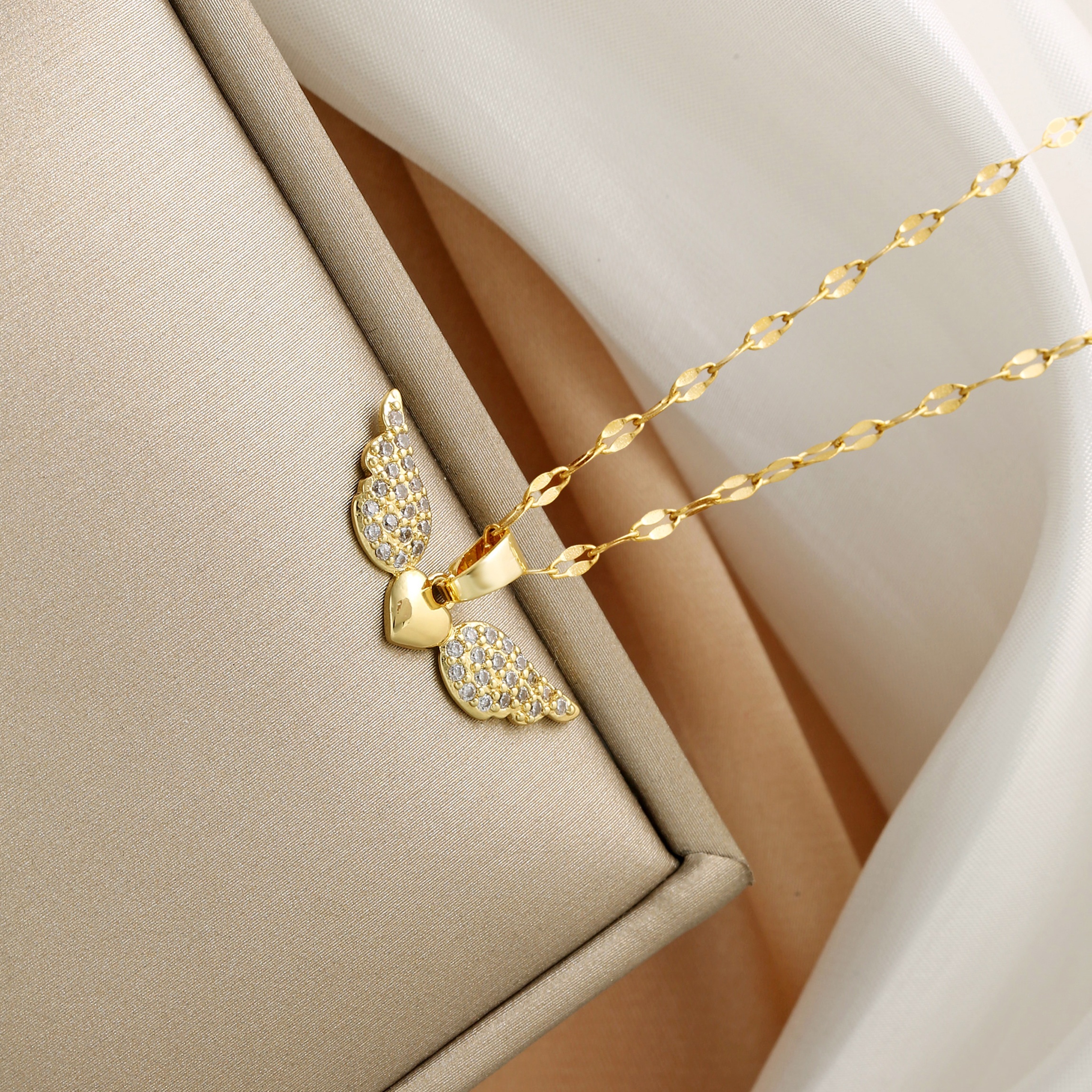 1pc fashion exquisite shiny pendant necklace christmas holiday birthday perfect gift for family friend unisex details 2