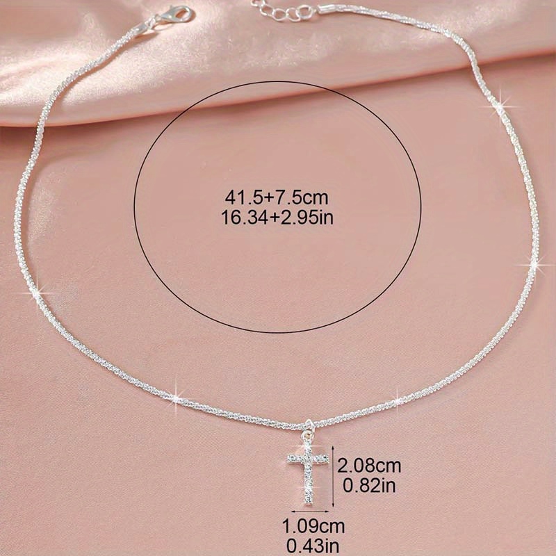 1 pc dainty cross pendant necklaces for women cute faith cross necklace cross necklace minimal everyday jewelry gift details 0