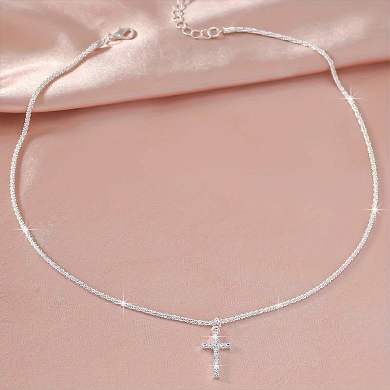 1 pc dainty cross pendant necklaces for women cute faith cross necklace cross necklace minimal everyday jewelry gift details 2