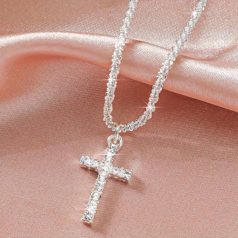 1 pc dainty cross pendant necklaces for women cute faith cross necklace cross necklace minimal everyday jewelry gift details 3