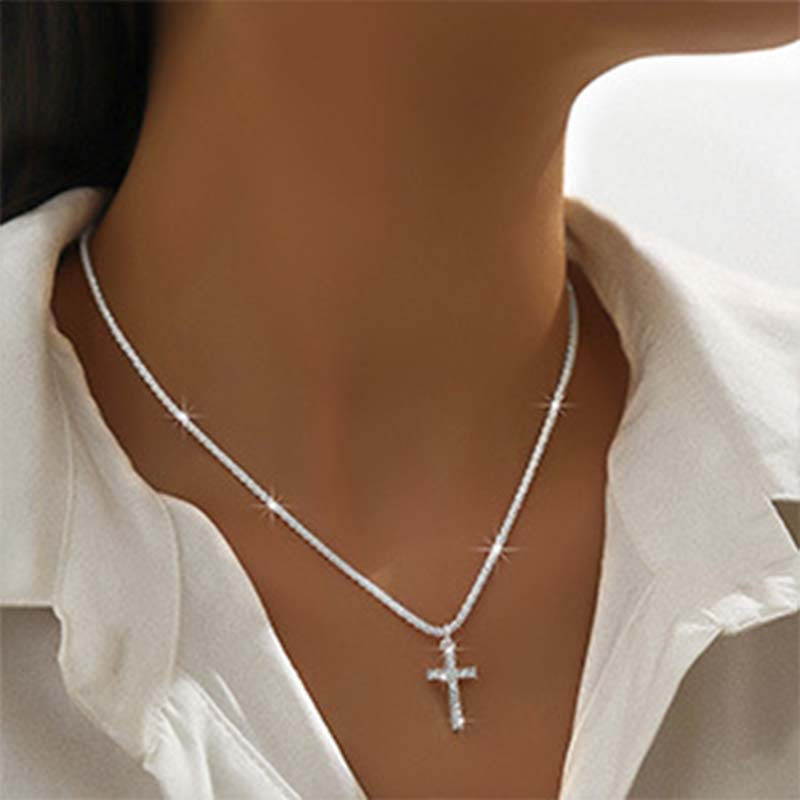1 pc dainty cross pendant necklaces for women cute faith cross necklace cross necklace minimal everyday jewelry gift details 4
