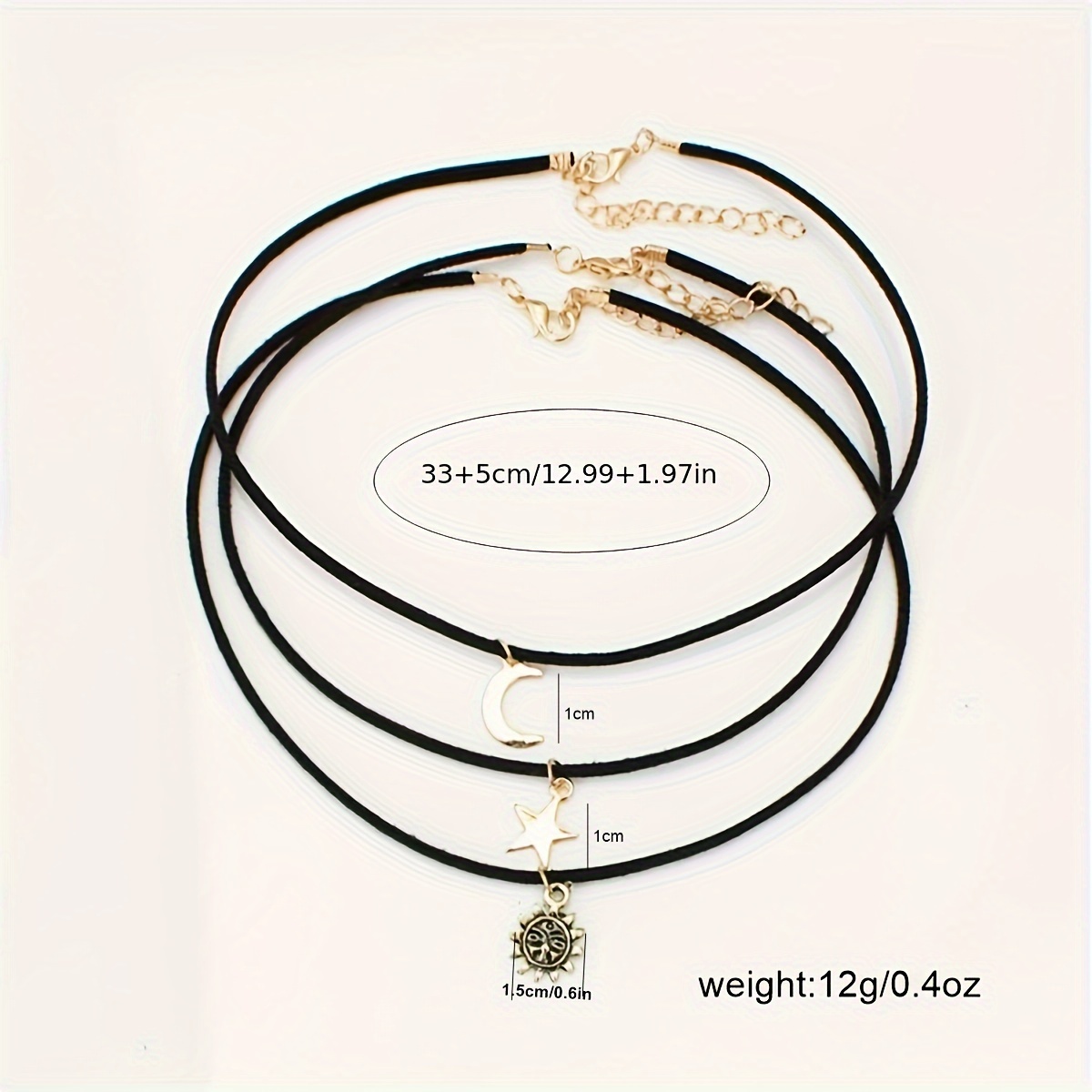 3 strands fashion patch neck necklace female multi element pendant hip hop personality sweet cool versatile party style jewelry accessories details 3